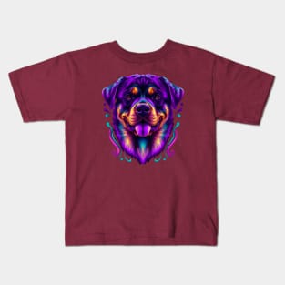 Rottweiler Watercolor Rottie Artwork Kids T-Shirt